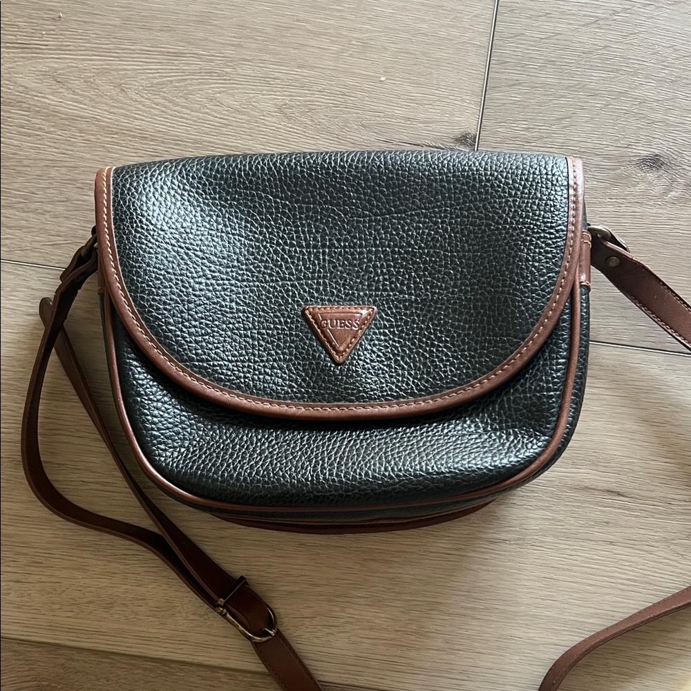 Guess Black and Brown Crossbody Bag